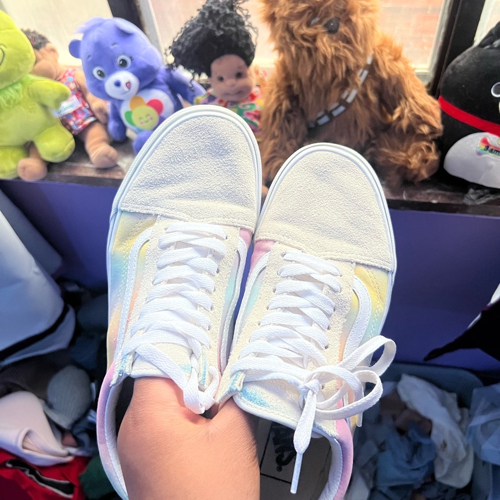 Pastel TieDye Rainbow Vans (old skool)